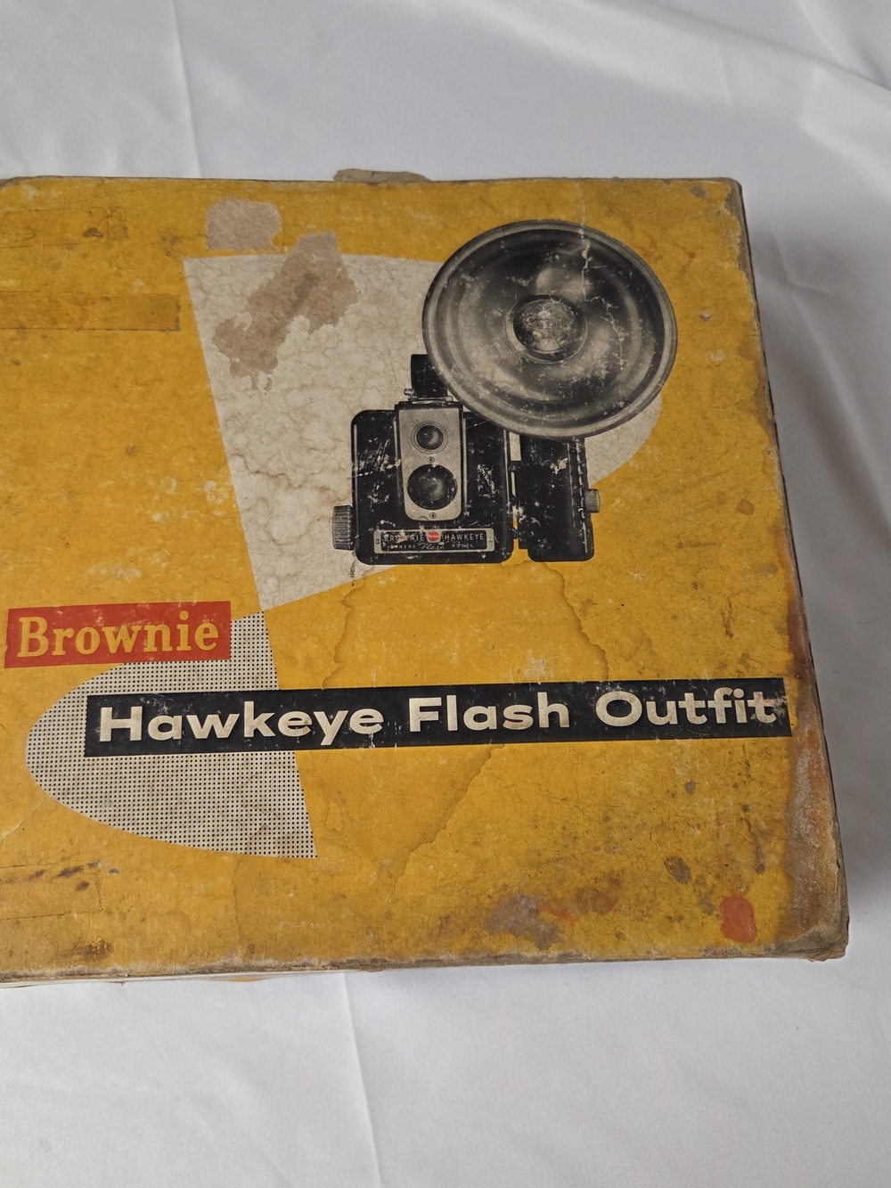 Vintage Kodak Brownie Hawkeye Outfit Camera w/Original Box - Flash Model
